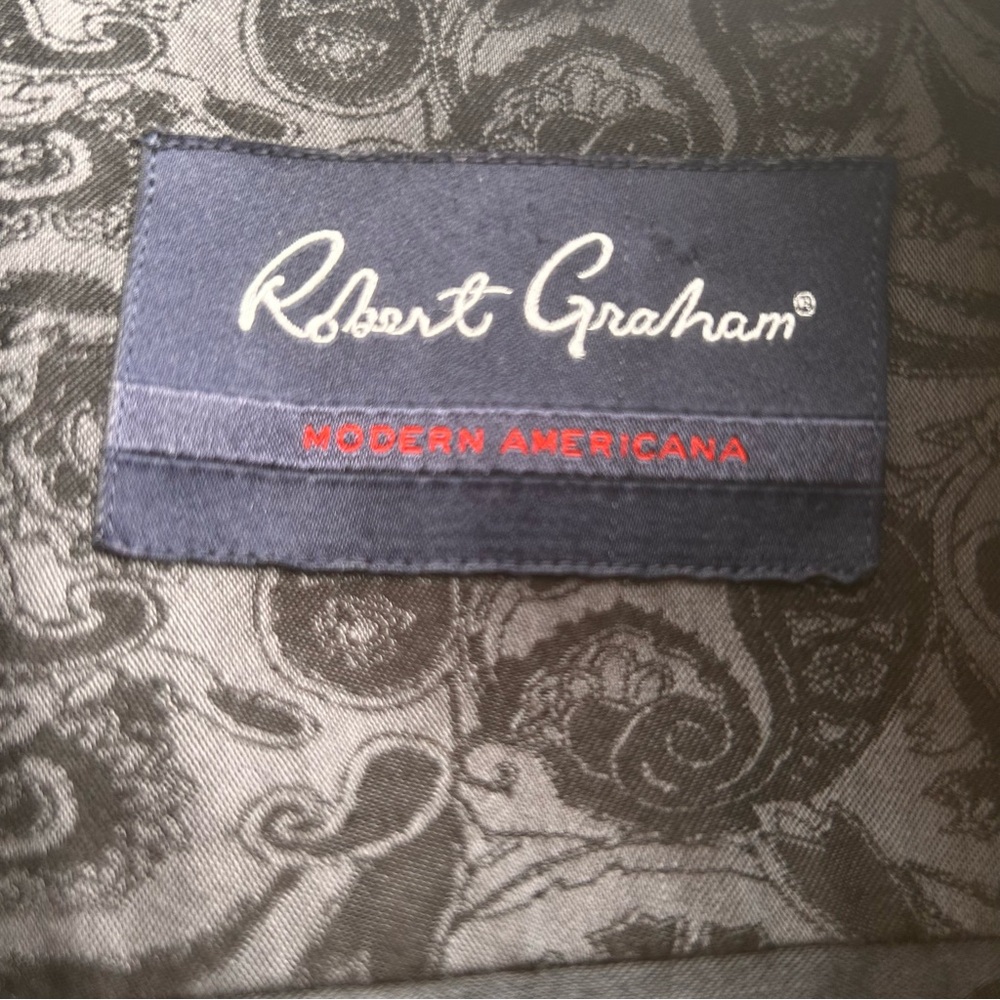 Robert Graham mens skull Pattern button up black Shirt Size 2XL Taylored fit fun - Picture 2 of 16